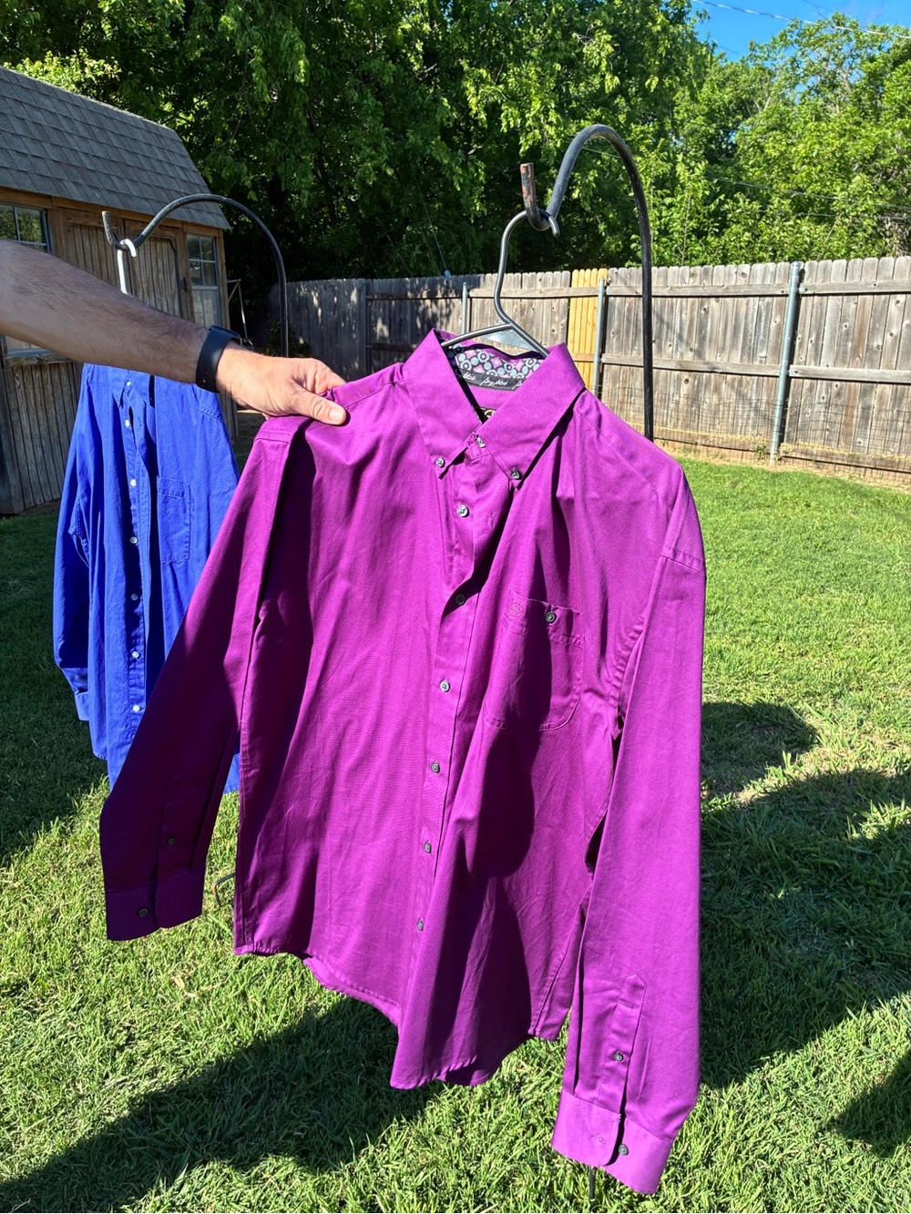 Wrangler Purple Button-Up Shirt